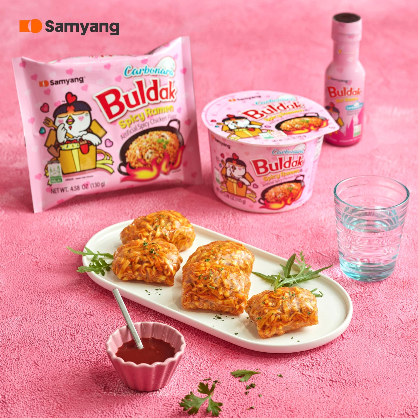 Samyang Buldak Carbonara Hot Chicken Flavor Ramen - Lot de 5 boîtes (650 g)