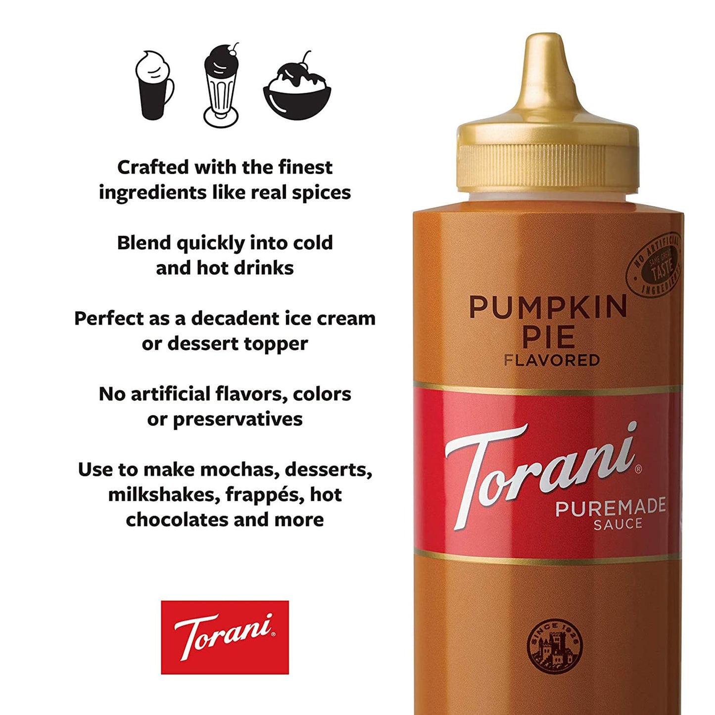 Torani Pumpkin Pie Sauce 16.5 Fluid Ounce