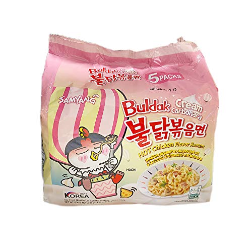 Samyang Buldak Cream Carbonara Hot Chicken Flavour Ramen Pack of 5 700g (140g x5)